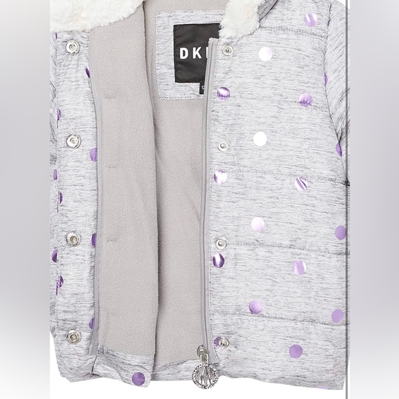 NWT🏷️ DKNY Baby Girls Puffer Jacket, Size 12M - Picture 8 of 8